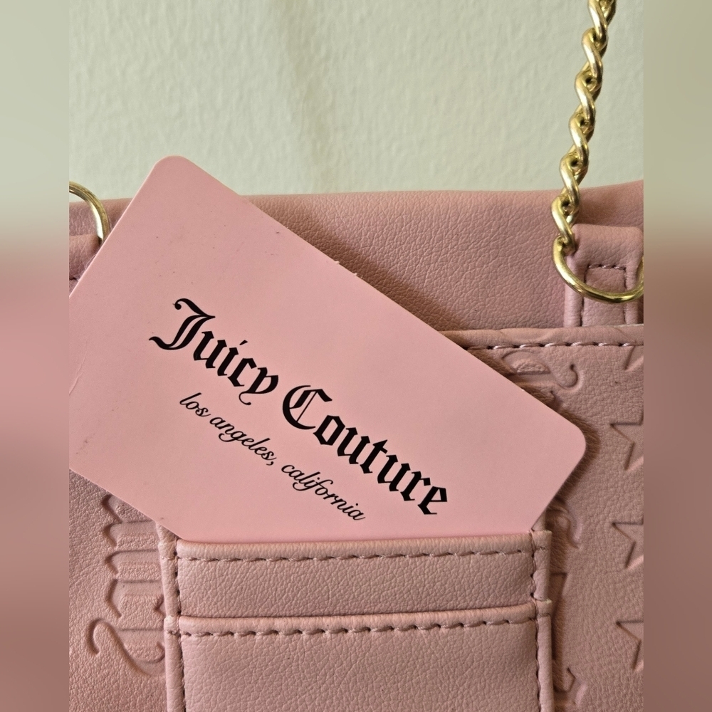 Juicy Couture Crossbody Bag Smart Phone Pink Blush Logo Daydream Flat Cellie - Picture 4 of 6